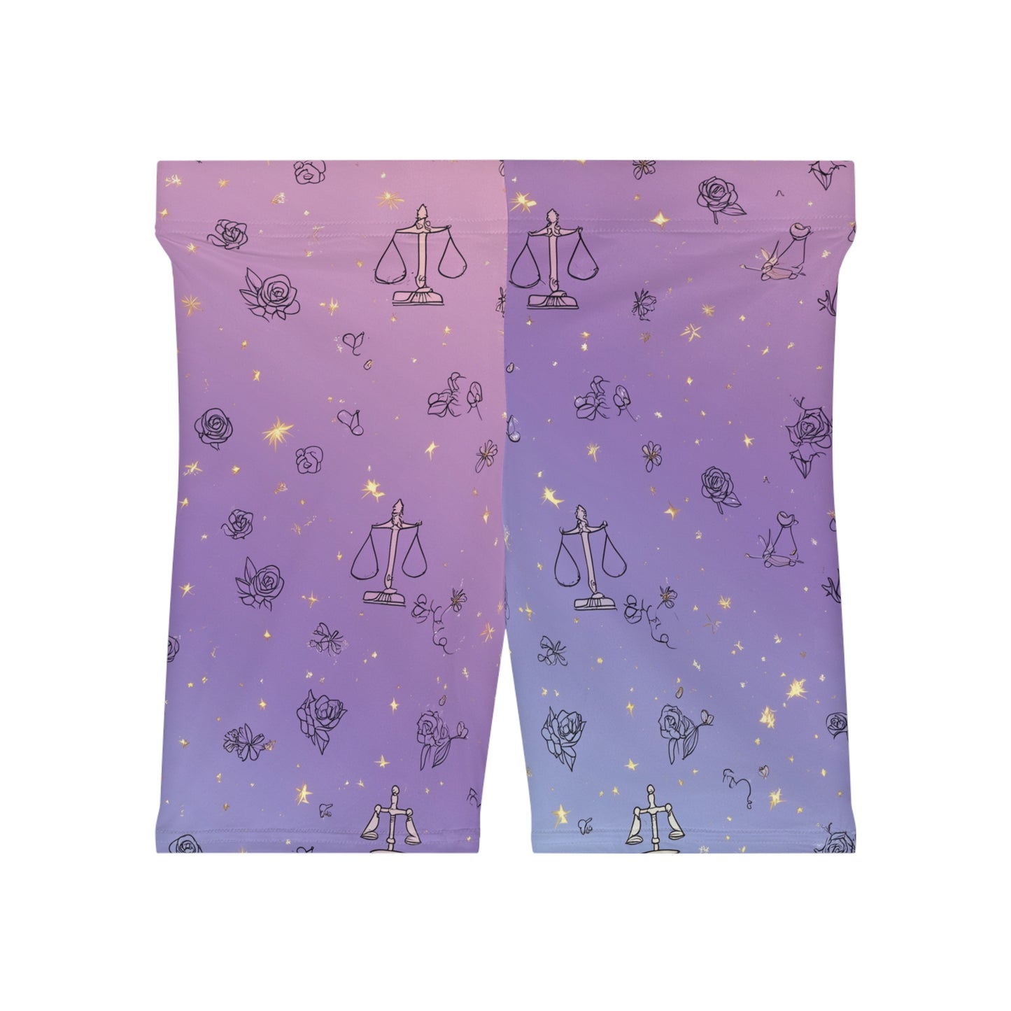 Cosmic Justice Women's Biker Shorts, Stylish Activewear, Gym Shorts, Festival Wear, Workout Gear, Comfortable Lounge Shorts