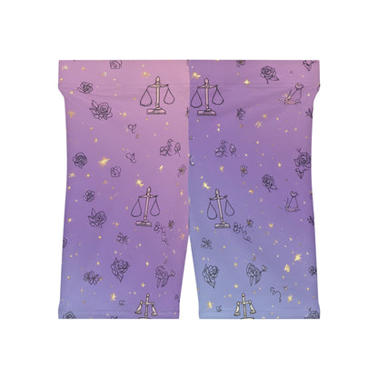 Cosmic Justice Women's Biker Shorts, Stylish Activewear, Gym Shorts, Festival Wear, Workout Gear, Comfortable Lounge Shorts