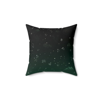 Winter Wonderland Faux Suede Square Pillow, Cozy Home Decor, Holiday Gift, Soft Cushion, Seasonal Accent, Winter Decoration