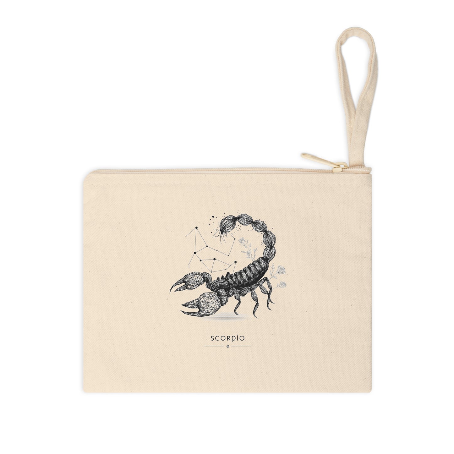 Astrology Scorpio Zipper Pouch, Zodiac Bag, Astrology Gift, Horoscope Accessory, Scorpion Design Pouch, Birthday Gift for Scorpios