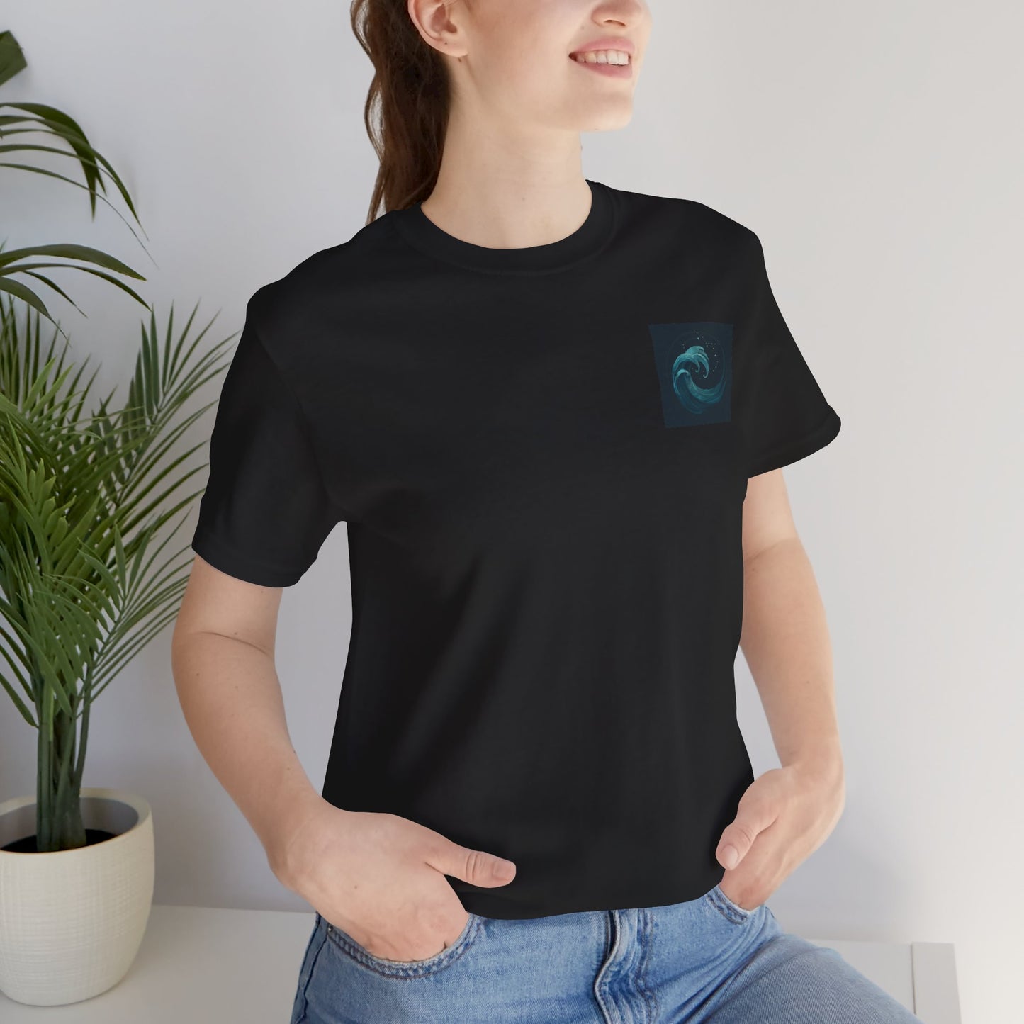 Ocean Wave Art Tee, Artistic Beachwear, Unisex Graphic Shirt, Summer Vibes Apparel, Unique Gift for Ocean Lovers