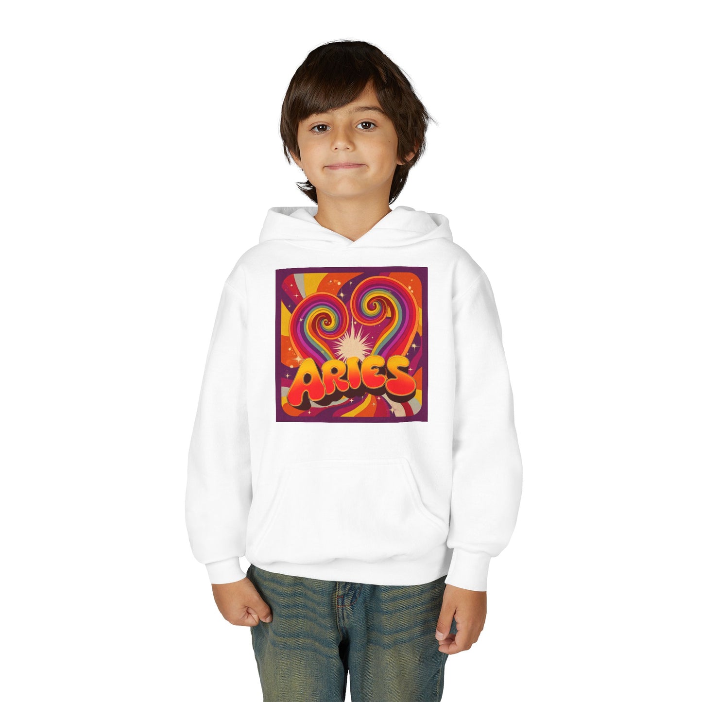 Aries Zodiac Hoodie, Youth Astrology Sweatshirt, Celestial Gift, Horoscope Apparel, Astrology Clothing, Birthday Gift for Aries
