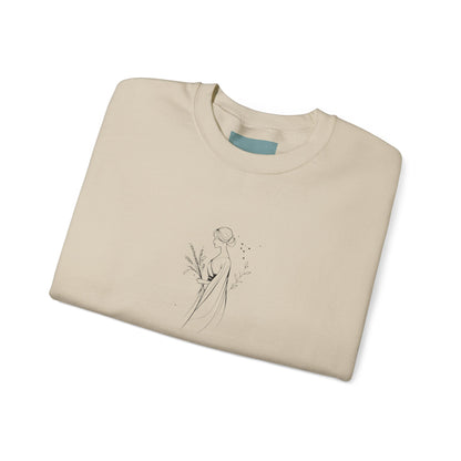 Floral Illustration Crewneck Sweatshirt, Cozy Unisex Pullover, Spring Fashion, Everyday Wear, Cute Gift Idea