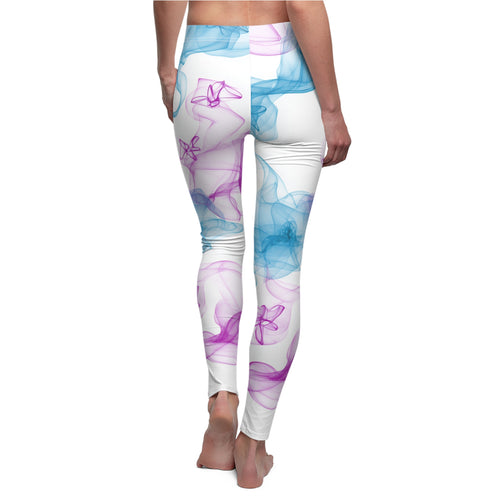 Stylish Women's Yoga Leggings with Smoke Design, Casual Wear, Fitness Apparel, Gift for Her, Active Lifestyle