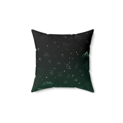 Winter Wonderland Faux Suede Square Pillow, Cozy Home Decor, Holiday Gift, Soft Cushion, Seasonal Accent, Winter Decoration