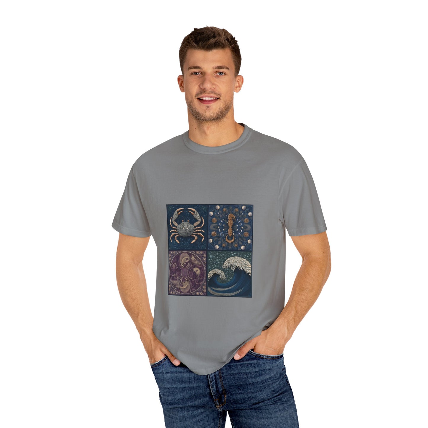 Ocean-Inspired Graphic T-Shirt for Nature Lovers, Beach Vibes, Summer Apparel, Astrology Gift, Unisex Casual Wear