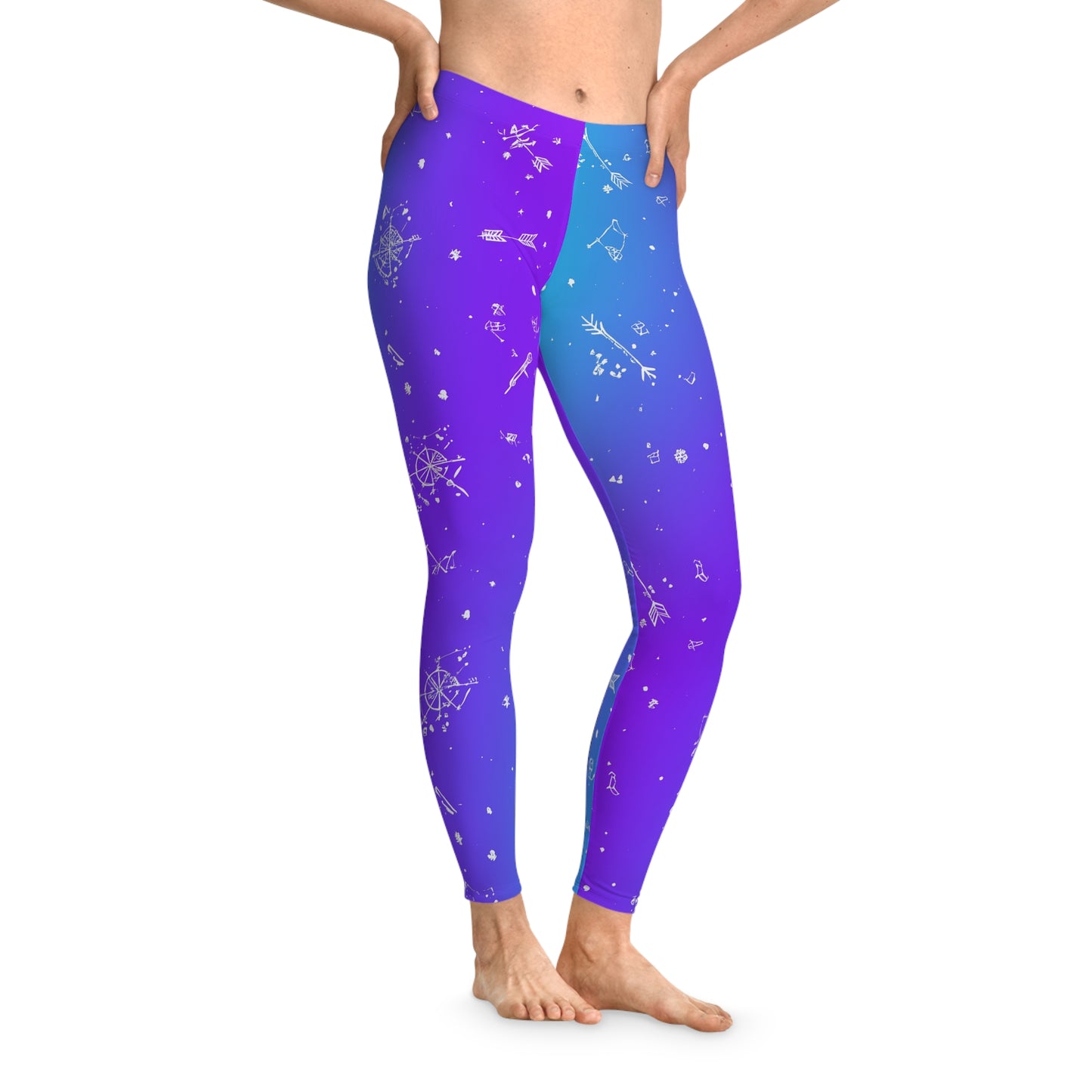 Vibrant Galaxy Stretchy Leggings, Yoga Pants, Workout Leggings, Fashion Accessories, Festival Wear, Gift for Her
