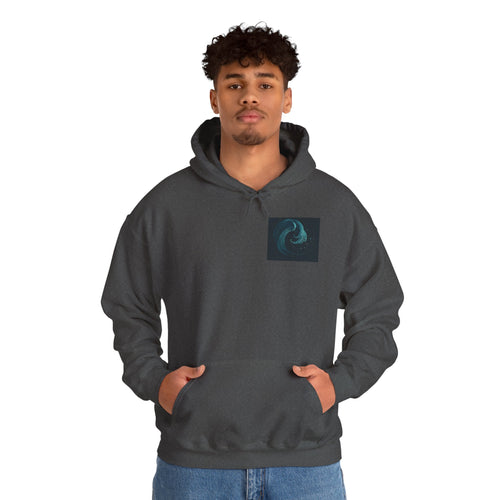 Ocean Swirl Hoodie | Unisex Heavy Blend Sweatshirt, Cozy Casual Wear, Beach Lover Gift, Graphic Hoodie, Trendy Fashion