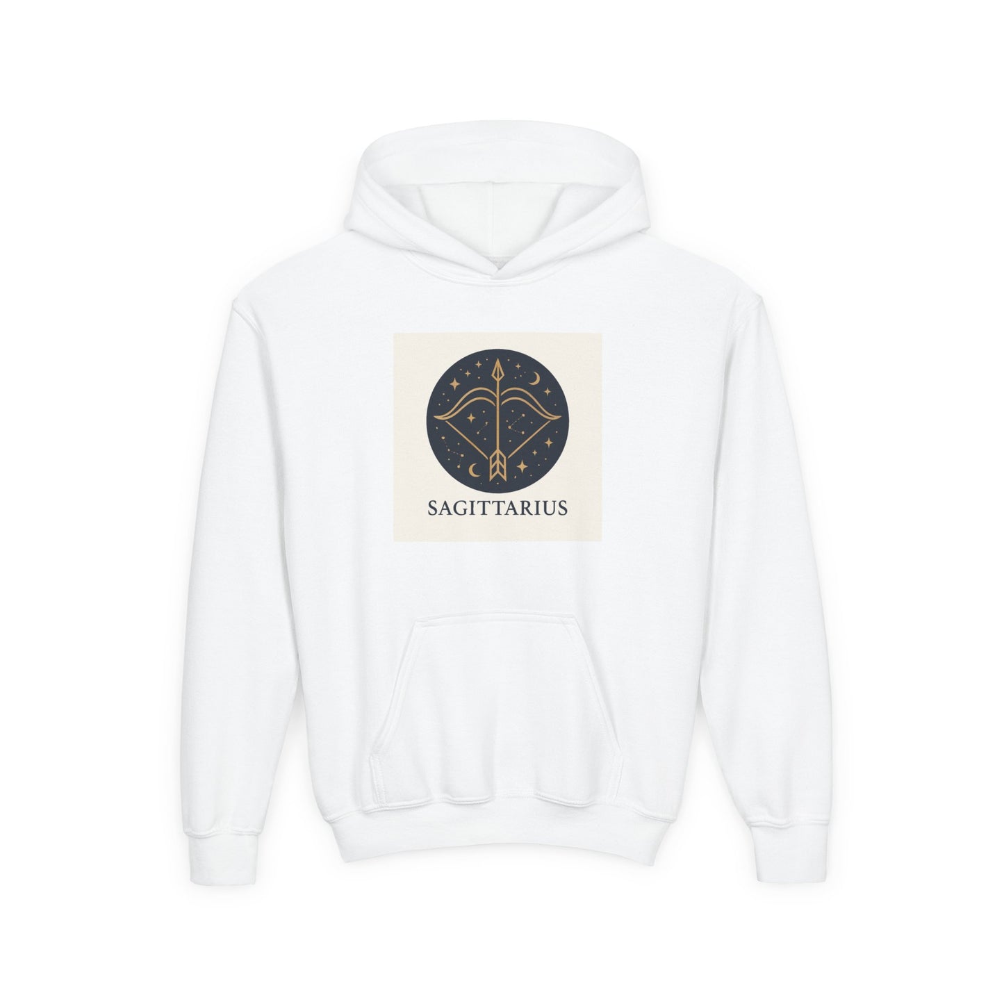 Fire Element Sagittarius Youth Hoodie | ♐ Archer's Arrow | Psychedelic Zodiac Sweatshirt