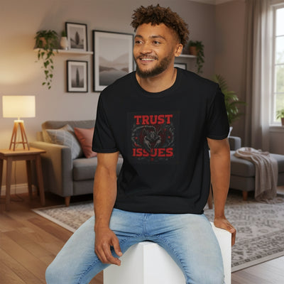 Trust Issues T-Shirt — Dark Gothic Skull Design
