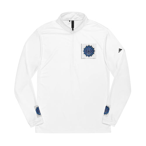 Water Element adidas® Quarter-Zip Pullover - Elemental Flow Athletic Wear, Aquatic Energy Gift, Celestial Tide Design