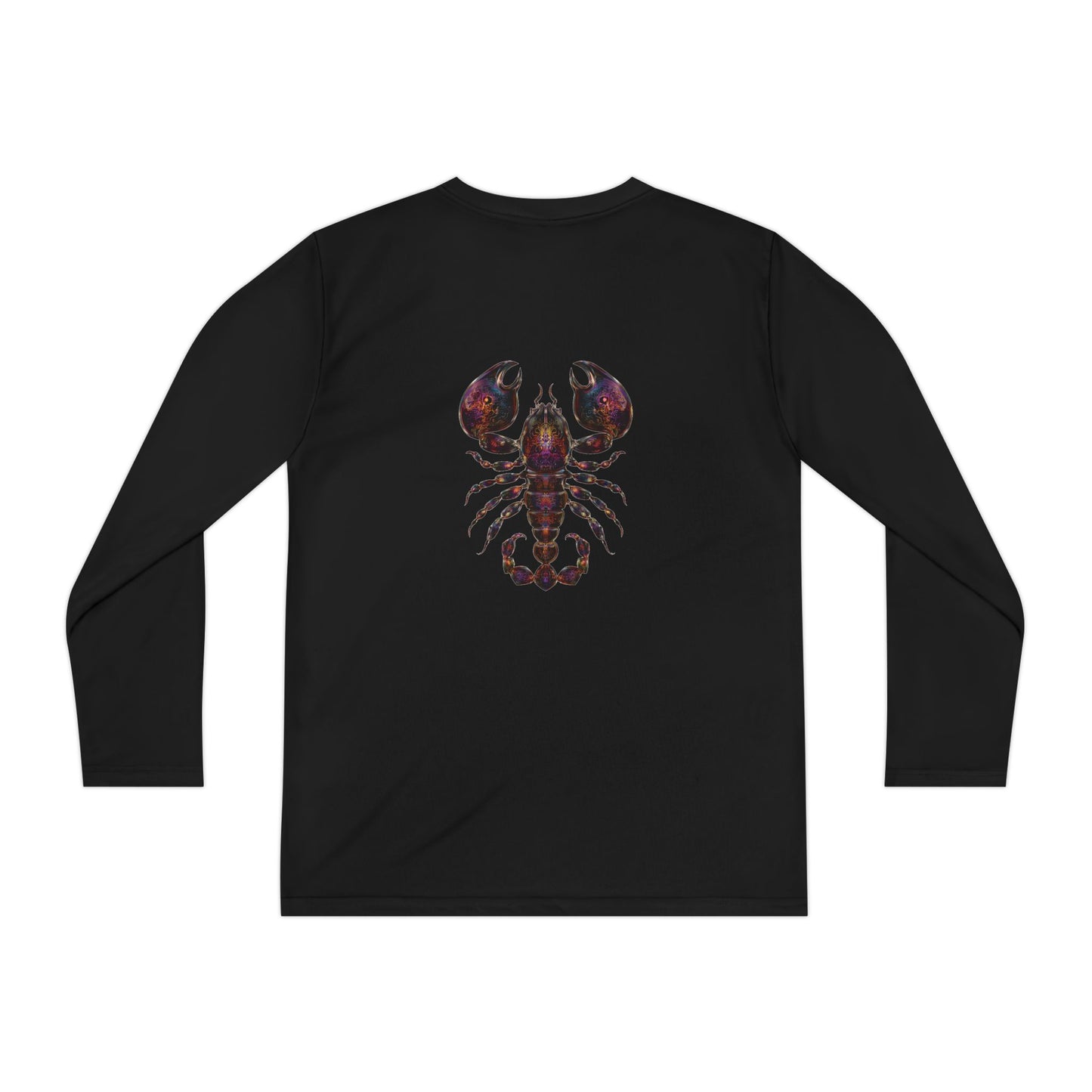 Water Element Scorpio Youth Long Sleeve Tee | ♏ Mystical Scorpion | Psychedelic Zodiac Shirt