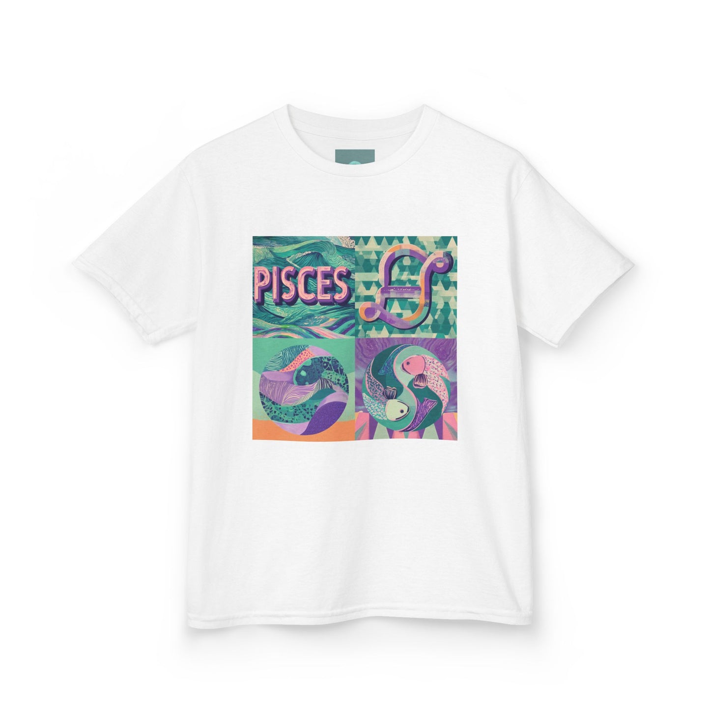 Pisces Kids Heavy Cotton Tee, Astrology Shirt, Zodiac Tee, Birthday Gift, Graphic T-Shirt