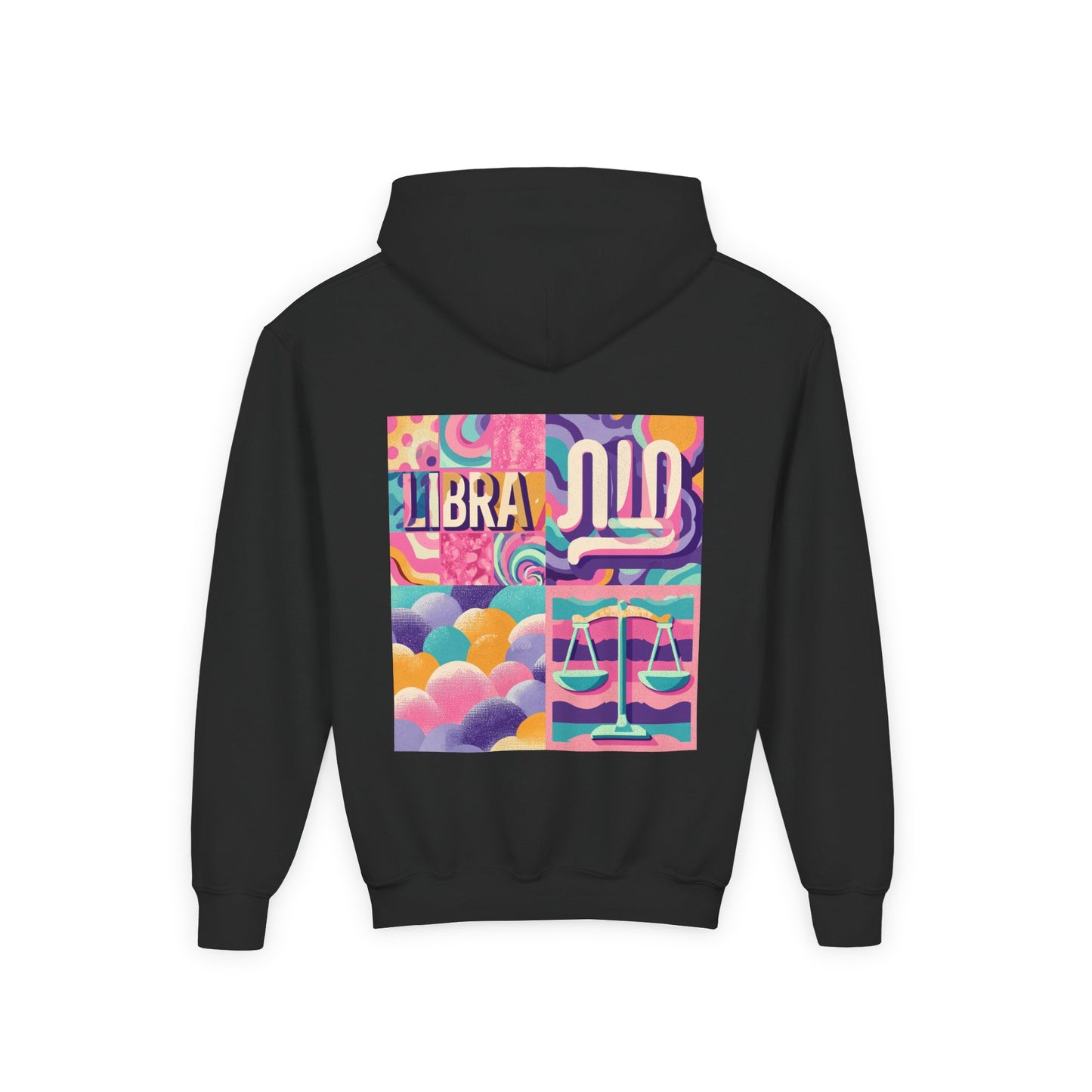 Libra Zodiac Youth Hooded Sweatshirt, Astrology Gift, Birthday Apparel, Trendy Hoodies, Libra Kids Clothing, Astrology Lover Sweatshirt