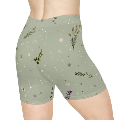 Floral Biker Shorts, Women's Athletic Wear, Yoga Shorts, Summer Fashion, Comfy Workout Shorts, Perfect for Festivals