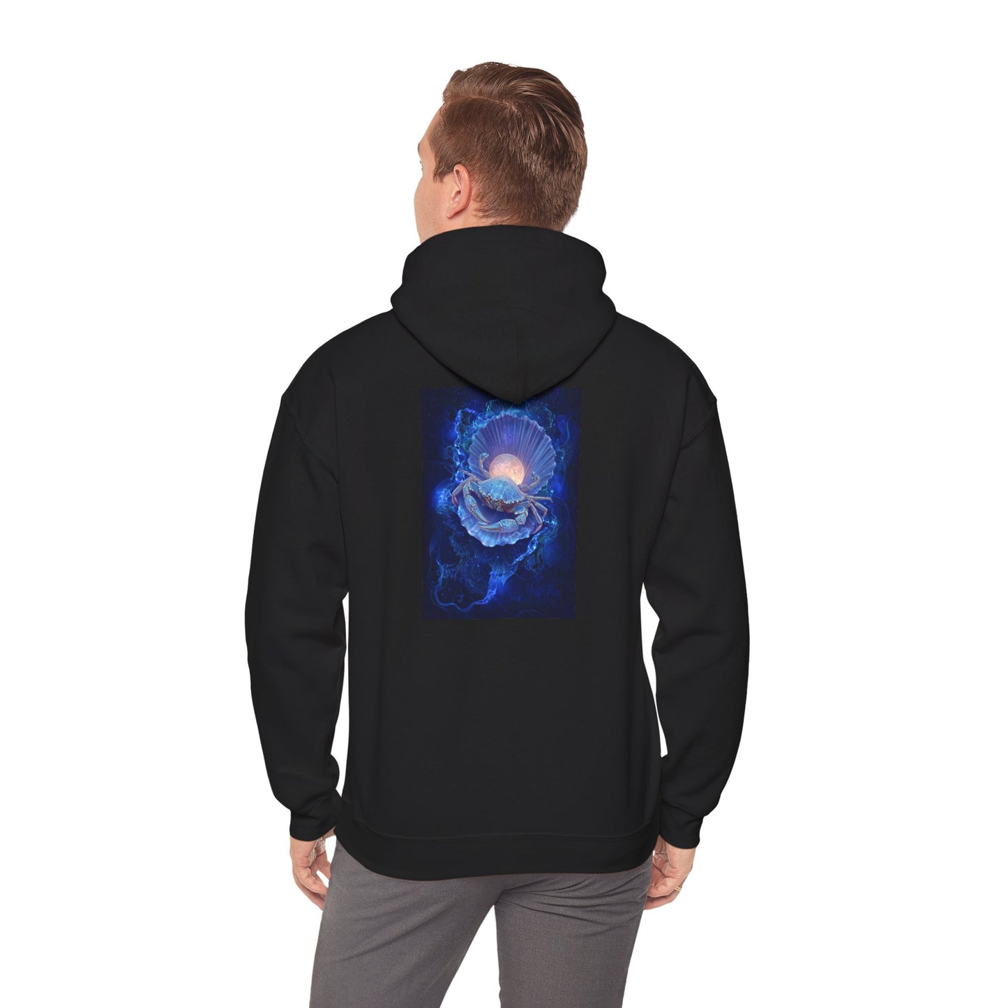 Cancer Water Element Cosmic Blossom Hoodie - Zodiac Nurturer Pullover, Astrology Gift, Celestial Flower Design