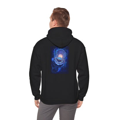 Cancer Water Element Cosmic Blossom Hoodie - Zodiac Nurturer Pullover, Astrology Gift, Celestial Flower Design