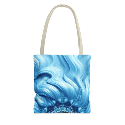 Water Element Serene Ocean Waves Tote Bag - Elemental Flow Eco-Friendly Bag, Aquatic Energy Gift, Celestial Ocean Design