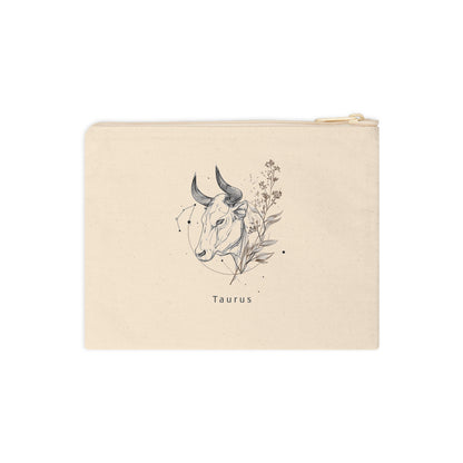 Taurus Zodiac Accessory Pouch - Astrological Gifts for Bull Lovers, Makeup Bag, Zodiac Sign Clutch, Astrology Gift, Practical Storage