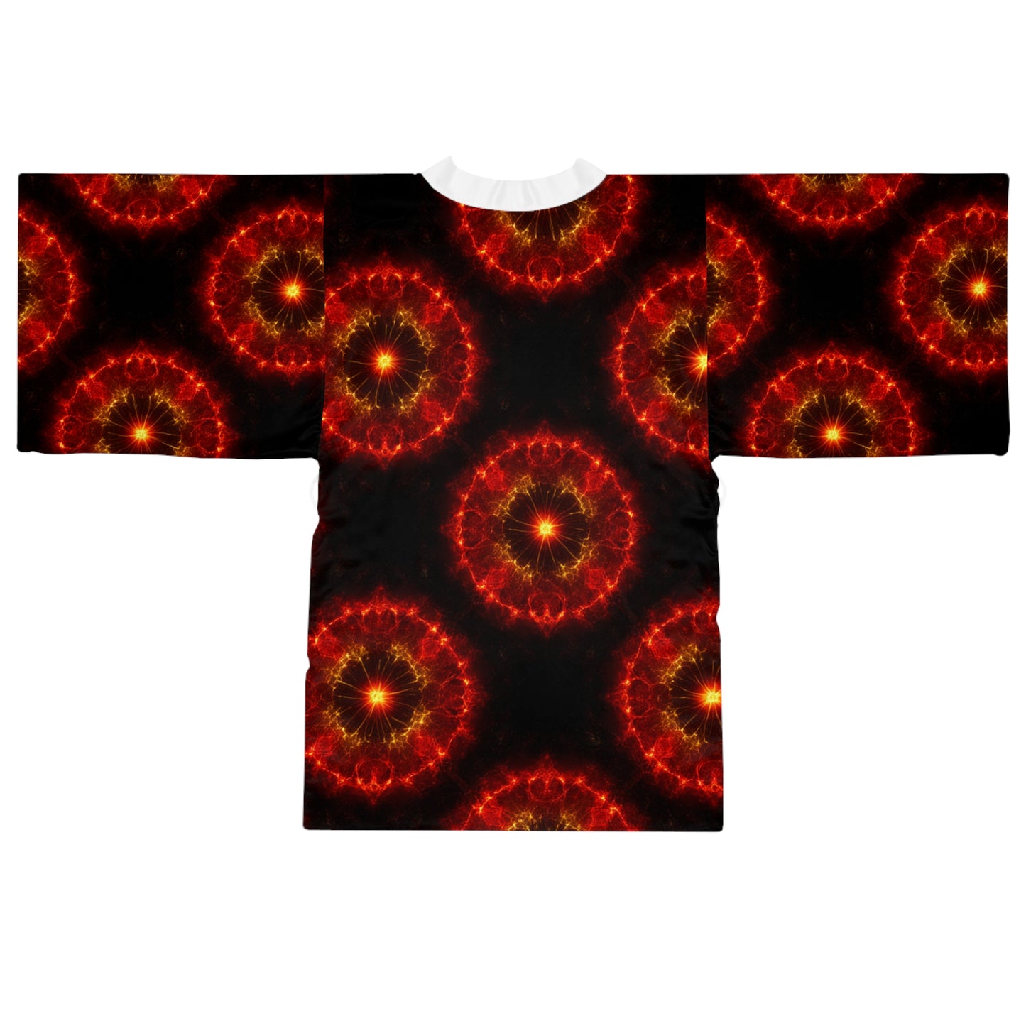 Fire Element Floral Kimono Robe | Aries Leo Sagittarius | Psychedelic Loungewear