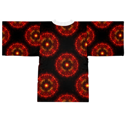 Fire Element Floral Kimono Robe | Aries Leo Sagittarius | Psychedelic Loungewear