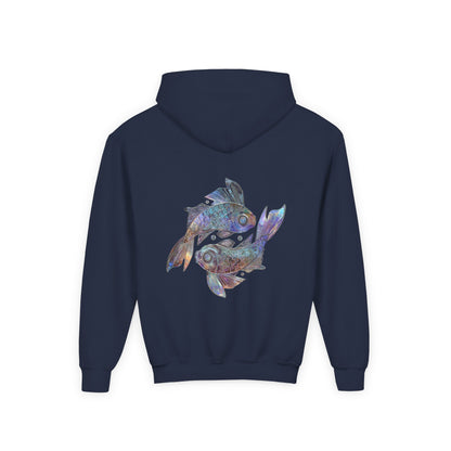 Water Element Pisces Hooded Sweatshirt | ♓ Mystical Fish | Psychedelic Zodiac Hoodie