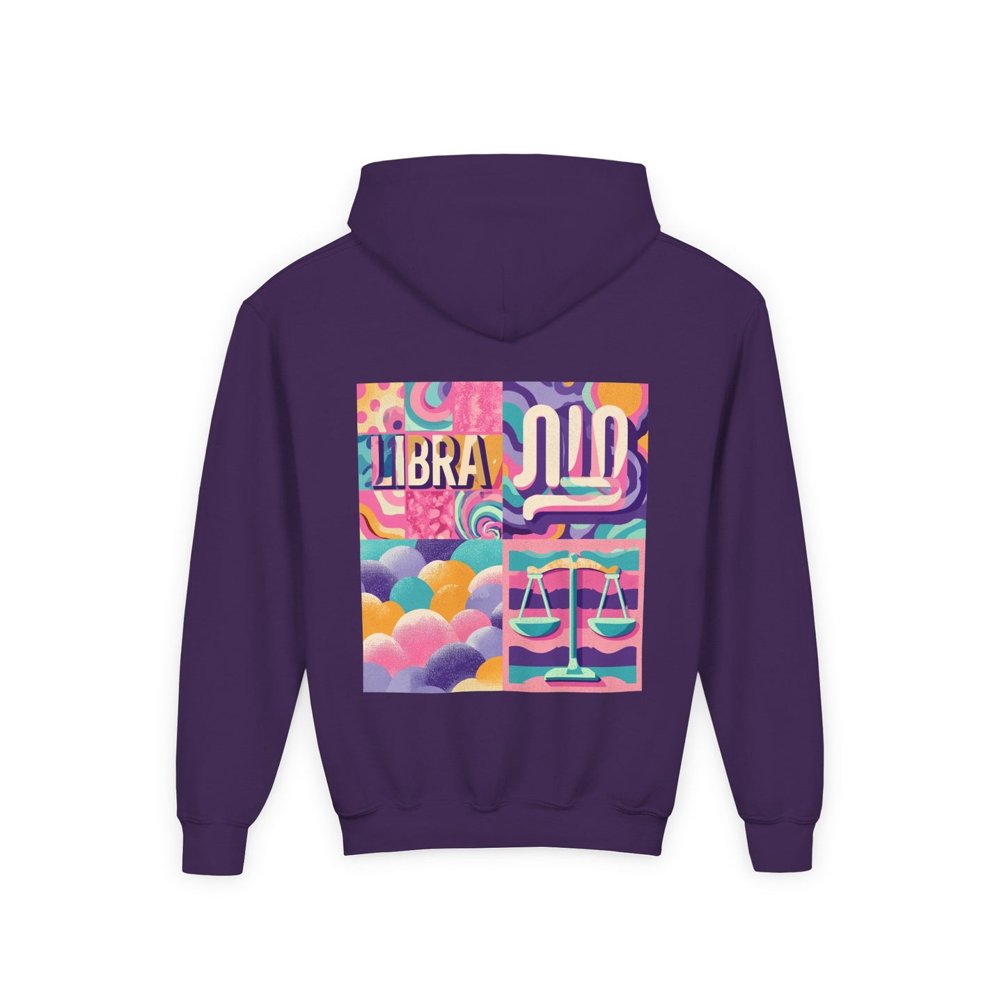 Libra Zodiac Youth Hooded Sweatshirt, Astrology Gift, Birthday Apparel, Trendy Hoodies, Libra Kids Clothing, Astrology Lover Sweatshirt