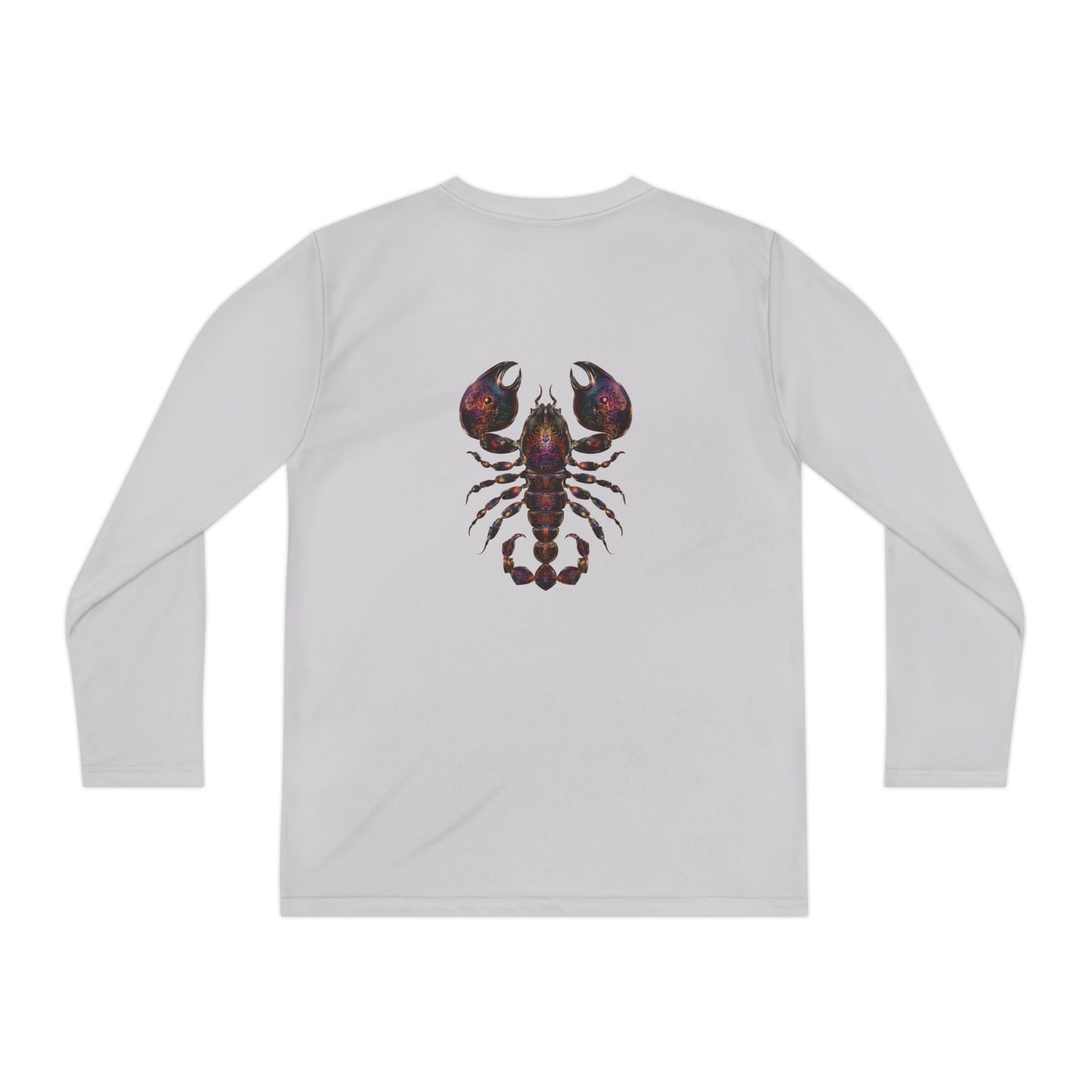 Water Element Scorpio Youth Long Sleeve Tee | ♏ Mystical Scorpion | Psychedelic Zodiac Shirt