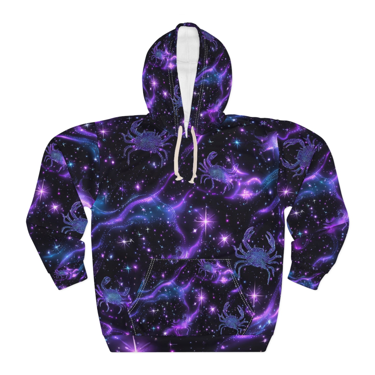 Water Element Cancer Hoodie | ♋ Cosmic Crab | Psychedelic Galaxy Pullover