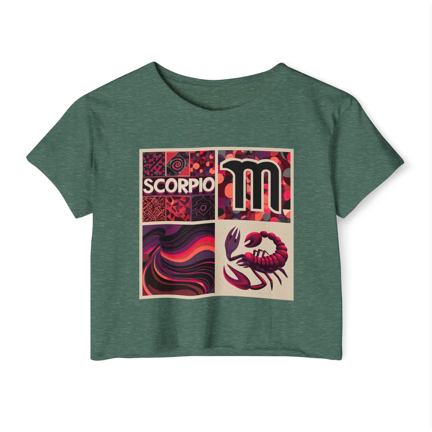 Scorpio Festival Crop Top | Astrology Tee, Women's Crop Top, Zodiac Apparel, Summer Top, Bohemian Style