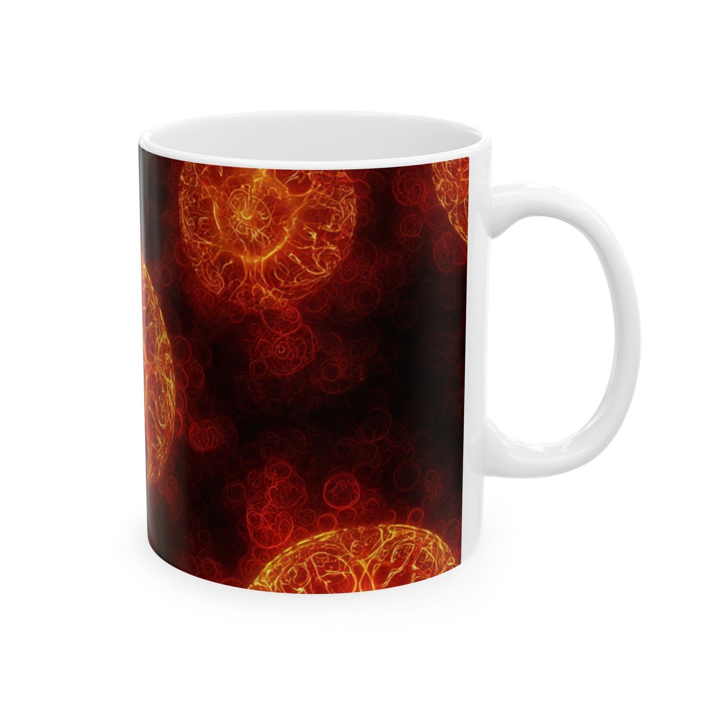 Fire Element Mug | Aries Leo Sagittarius | Cosmic Heat Ceramic Coffee Cup