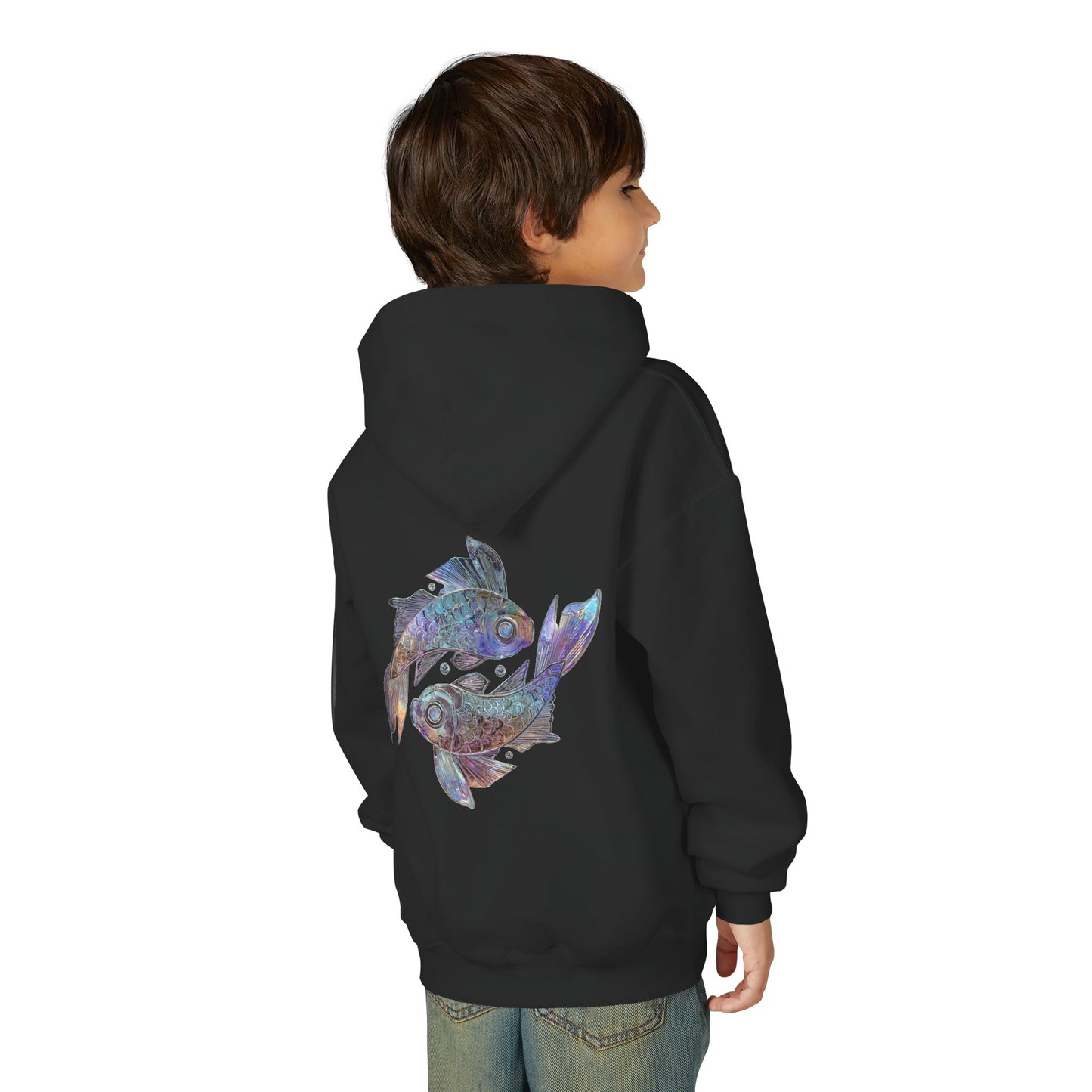 Water Element Pisces Hooded Sweatshirt | ♓ Mystical Fish | Psychedelic Zodiac Hoodie