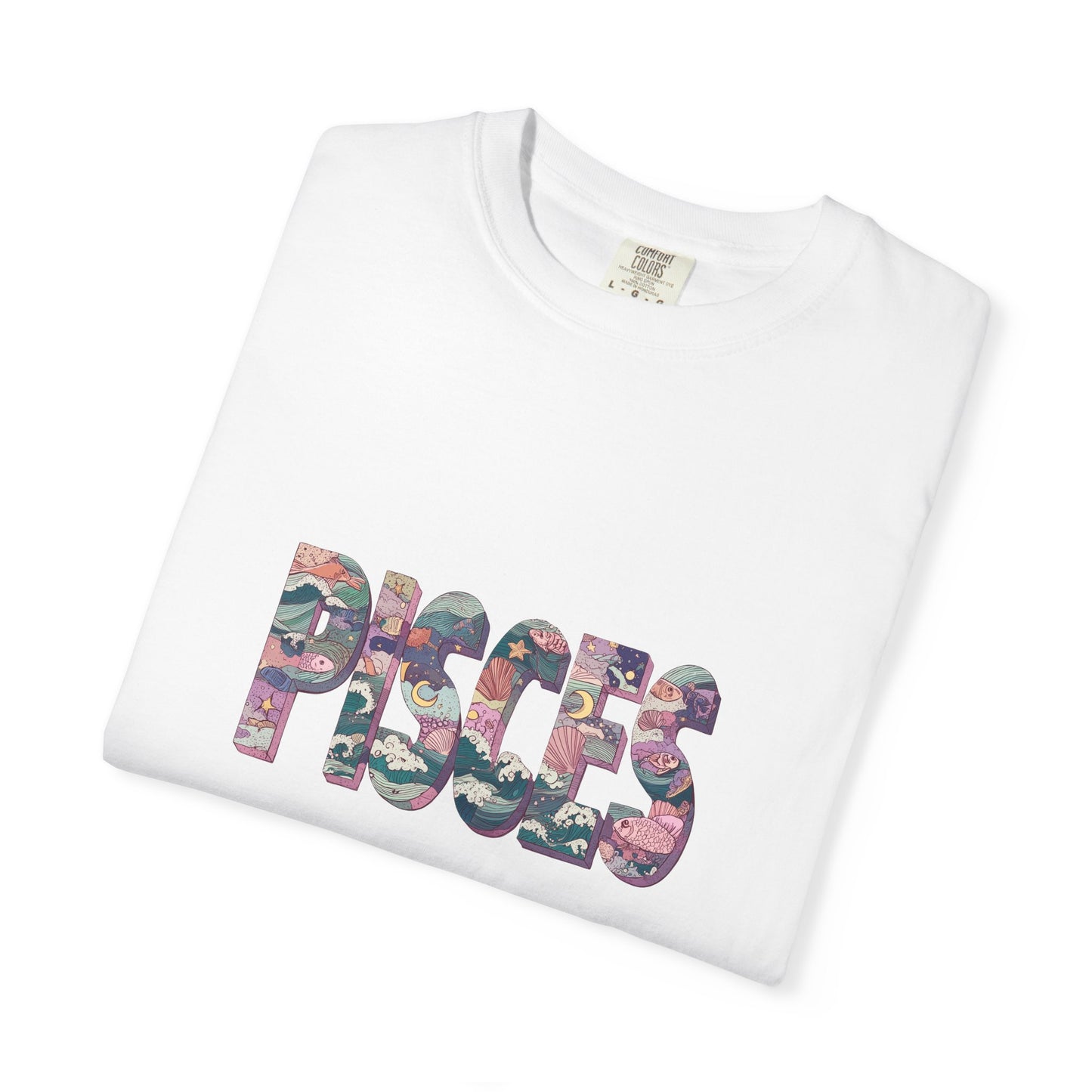 Pisces Unisex Garment-Dyed T-Shirt, Astrology Tee, Zodiac Shirt, Birthday Gift, Horoscope Apparel, Eco-Friendly Fashion