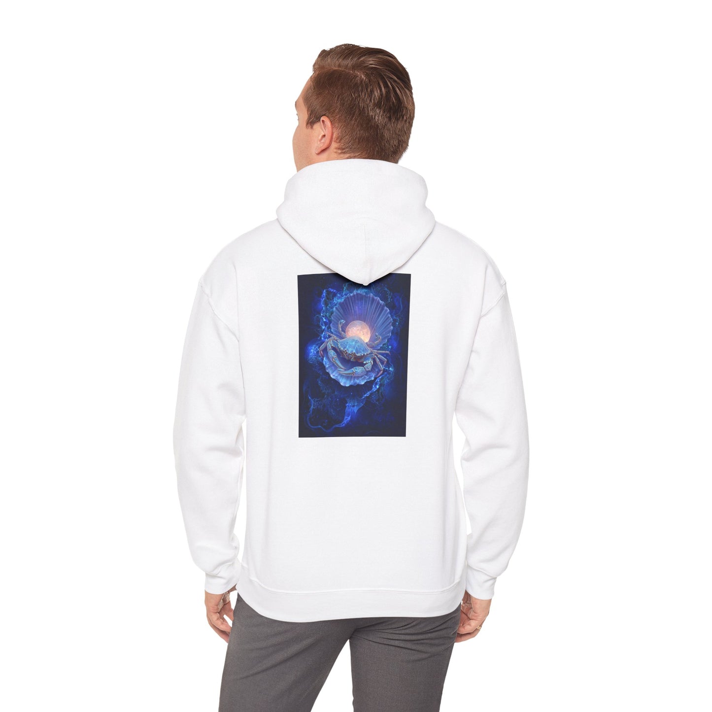 Cancer Water Element Cosmic Blossom Hoodie - Zodiac Nurturer Pullover, Astrology Gift, Celestial Flower Design