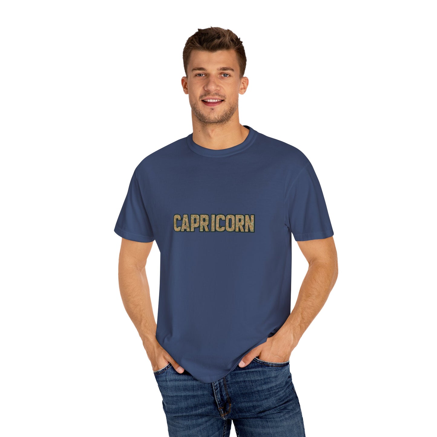 Capricorn Garment-Dyed T-Shirt, Zodiac Sign Tee, Astrology Gift, Unisex Shirt, Birthday Gift, Casual Wear