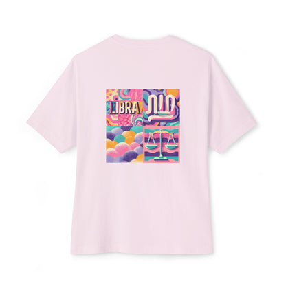 Libra Unisex Oversized Boxy Tee | Astrology Shirt, Zodiac Tee, Astrology Gift, Horoscope Apparel, Libra Season Outfit