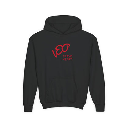 Fire Element Leo Youth Hoodie | ♌ Brave Heart | Psychedelic Zodiac Sweatshirt