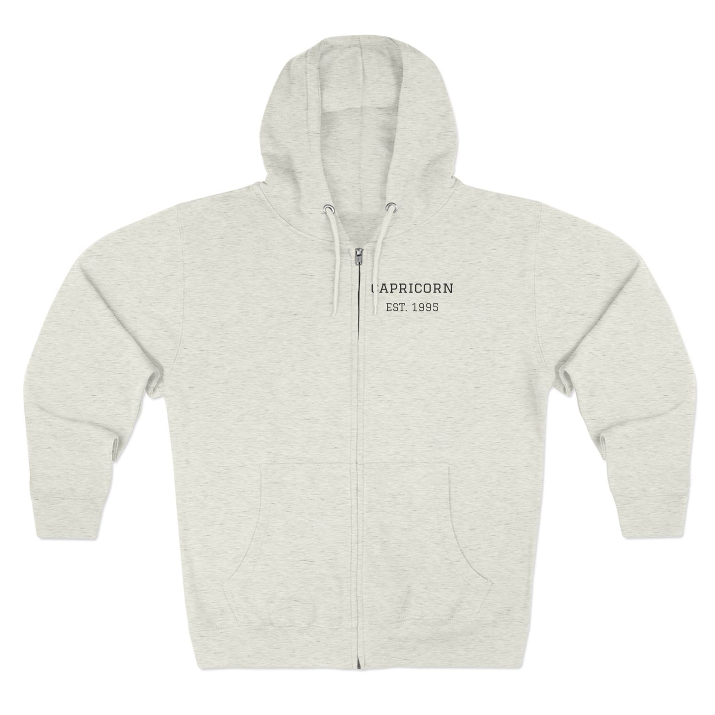 Capricorn Zip Hoodie - Minimal 'Capricorn Est 1998' Zodiac Hoodie