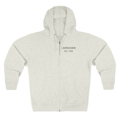Capricorn Zip Hoodie - Minimal 'Capricorn Est 1998' Zodiac Hoodie