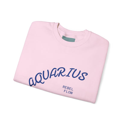 Air Element Aquarius Crewneck Sweatshirt | ♒ Rebel Flow | Psychedelic Zodiac Apparel