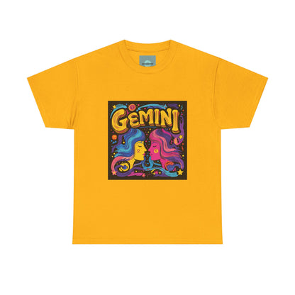 Gemini Unisex Heavy Cotton Tee - Celebrate Your Zodiac Sign, Astrology Shirt, Horoscope Gift, Stylish Graphic Tee, Birthday Gift