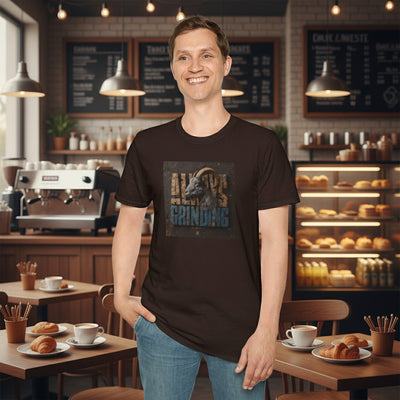 Goat 'Always Grinding' Graphic T-Shirt — Motivational Work Ethic Tee