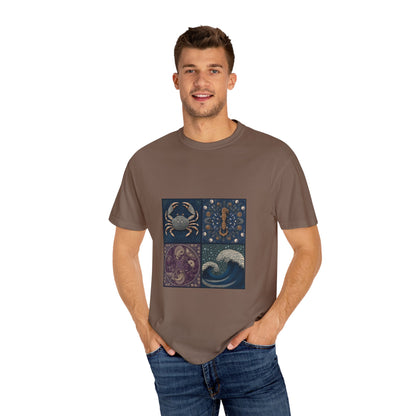Ocean-Inspired Graphic T-Shirt for Nature Lovers, Beach Vibes, Summer Apparel, Astrology Gift, Unisex Casual Wear