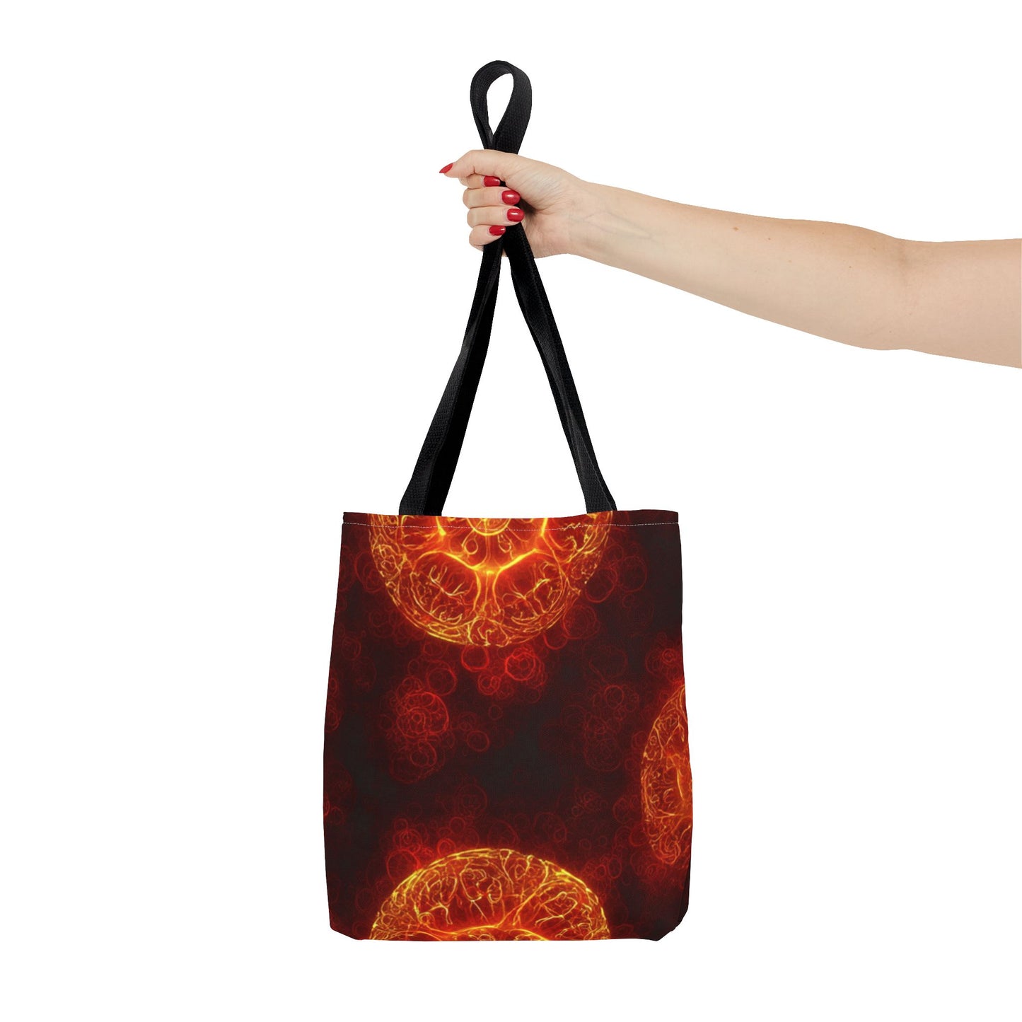 Fiery Abstract Tote Bag, Bohemian Style Bag, Unique Art Tote, Summer Beach Bag, Gift for Her