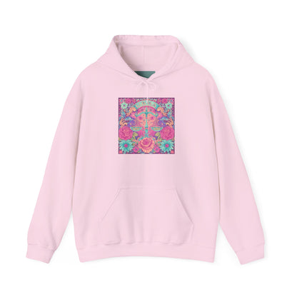 Colorful Floral Sweatshirt - Cozy Unisex Pullover for Spring, Fashionable Hoodie, Gift for Her, Boho Style, Casual Outfit