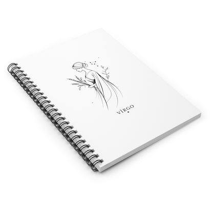 Virgo Spiral Notebook - Captivating Gift for Astrology Lovers, Journaling, School Supplies, Note-taking, Inspirational Decor