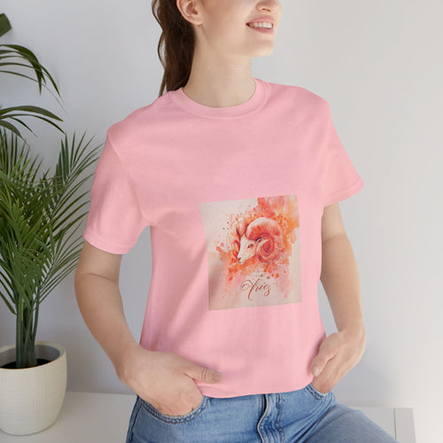 Aries Watercolor Tee, Aries Astrology Shirt, Unisex Zodiac Tee, Horoscope Gift, Astrology T-Shirt, Birthday Gift for Aries