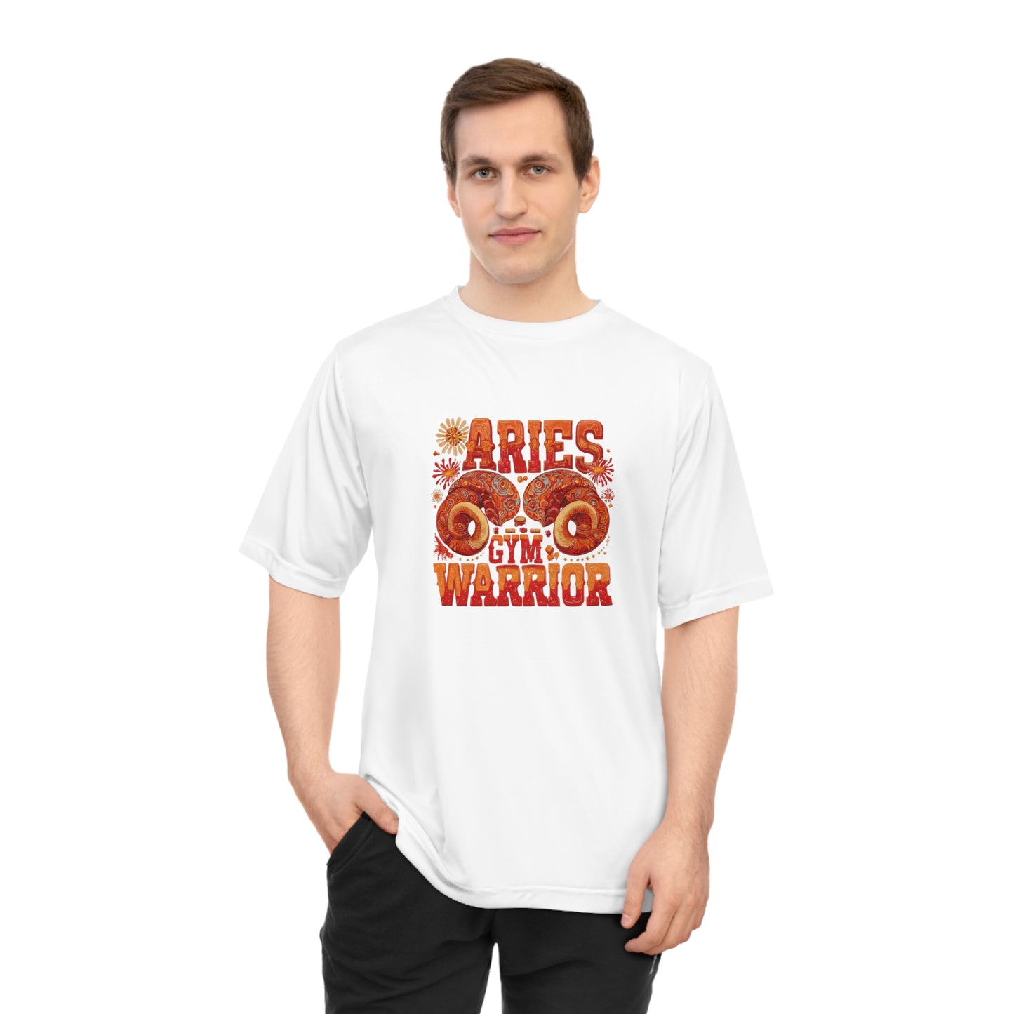 Aries Warrior Performance T-Shirt, Unisex Athletic Tee, Zodiac Sign Shirt, Horoscope Gift, Gym Wear, Astrology Apparel