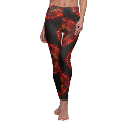 Fire Element Sagittarius Leggings | ♐ Galactic Fire | Psychedelic Workout Tights