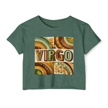 Virgo Women's Festival Crop Top - Astrology Shirt, Boho Crop Tee, Zodiac Clothing, Gift for Virgo Women, Summer Festival Top